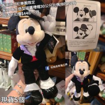 (出清) 香港迪士尼樂園限定 米奇 坤士造型磁鐵禮帽30公分玩玩偶 (BP0028)